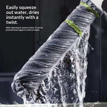 2-in-1 360° Self-Wringing Spin Mop – Dehydrated Twist Mop for Hands-Free Household Cleaning
