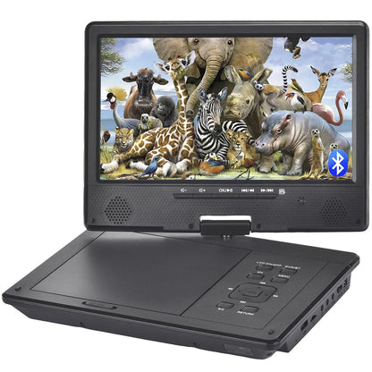 12.5" Portable HD DVD Player – Wireless Bluetooth, Full-Format Support, In-Car & Home CD Player