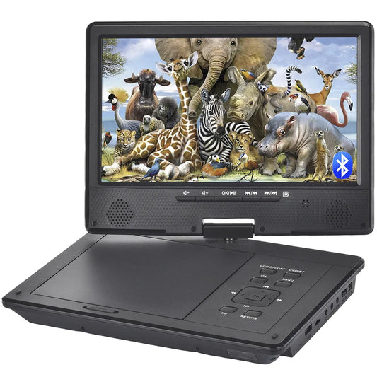 12.5" Portable HD DVD Player – Wireless Bluetooth, Full-Format Support, In-Car & Home CD Player