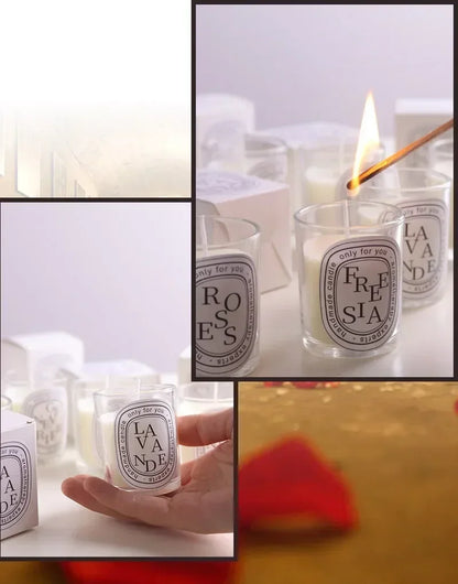 Romantic Transparent Scented Candle – Aromatic Gift Jar for Weddings & Special Occasions