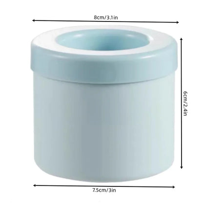 Mini Silicone Ice Cube Mold – Round Ice Bucket & DIY Ice Storage Box for Refrigerator, Creative Barware Tool