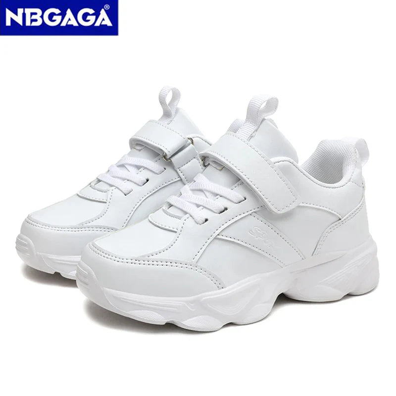 Kids’ Breathable Sports Shoes – Anti-Skid Black School Walking & Running Sneakers for Boys & Girls