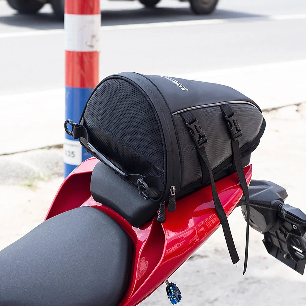 Large Capacity Motorcycle Backpack - Wear-Resistant, Waterproof Motorbike Tail Bag, Suitable for Electric Bikers