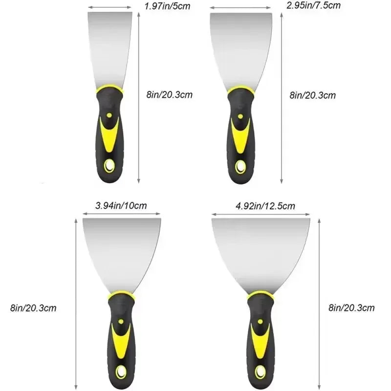 2-5 Inch Stainless Steel Putty Knife Scraper – Paint, Construction & Household Cleaning Tool