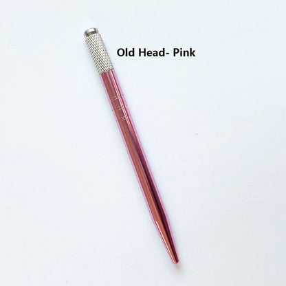 10pcs Permanent Makeup Eyebrow Tattoo Pens — Manual Tebori Microblading Stainless Steel Lock-Pin Tools