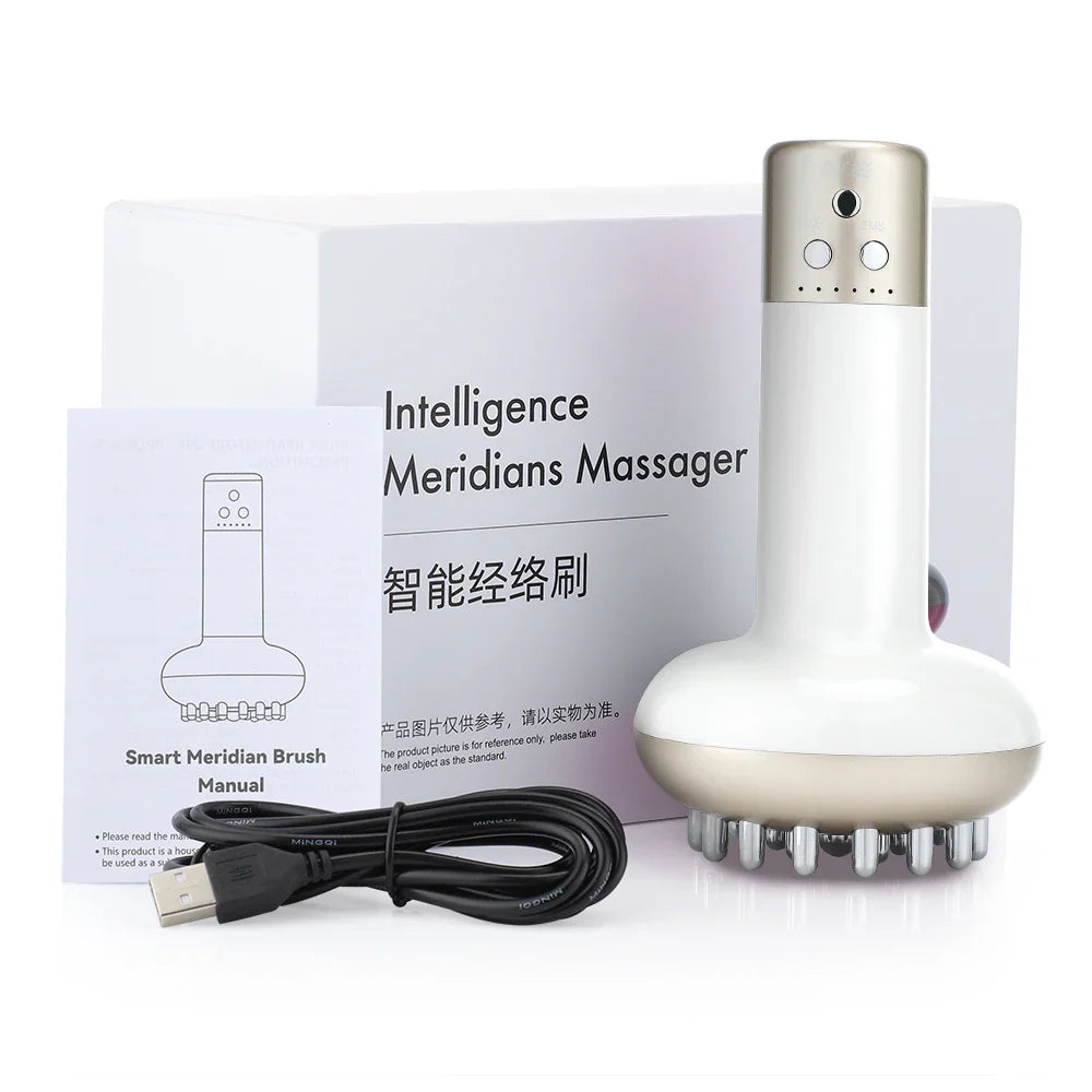 Rechargeable Gua Sha Massager – Body Shaping & Heating Scraping Brush for Lymphatic Detox, Meridian Dredging & Fat Burning