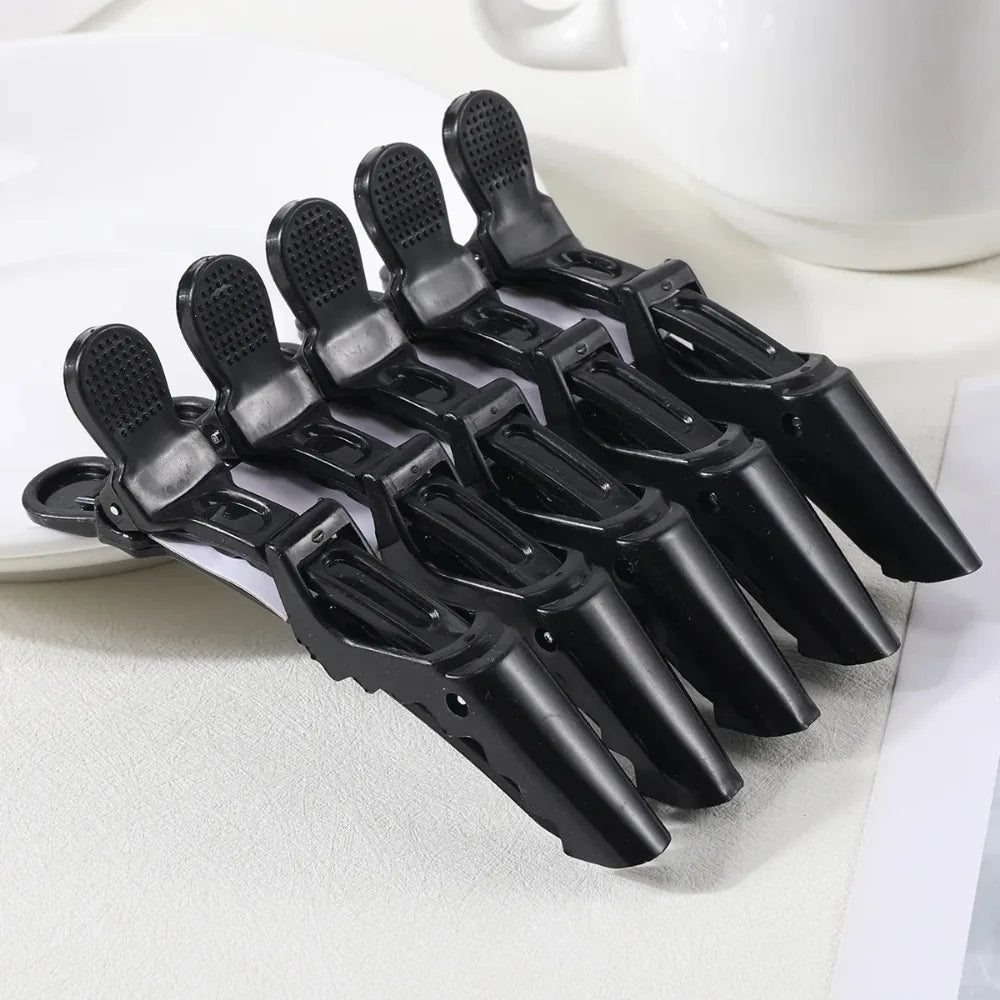 5/6PCS Alligator Hair Clips – Hairdressing Clamps & Crocodile Section Clips for Salon Styling and Barber Use