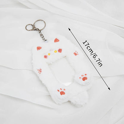 Cute Plush Photo Card Holder - Kpop Idol Bus Card Protector & Picture Album Case