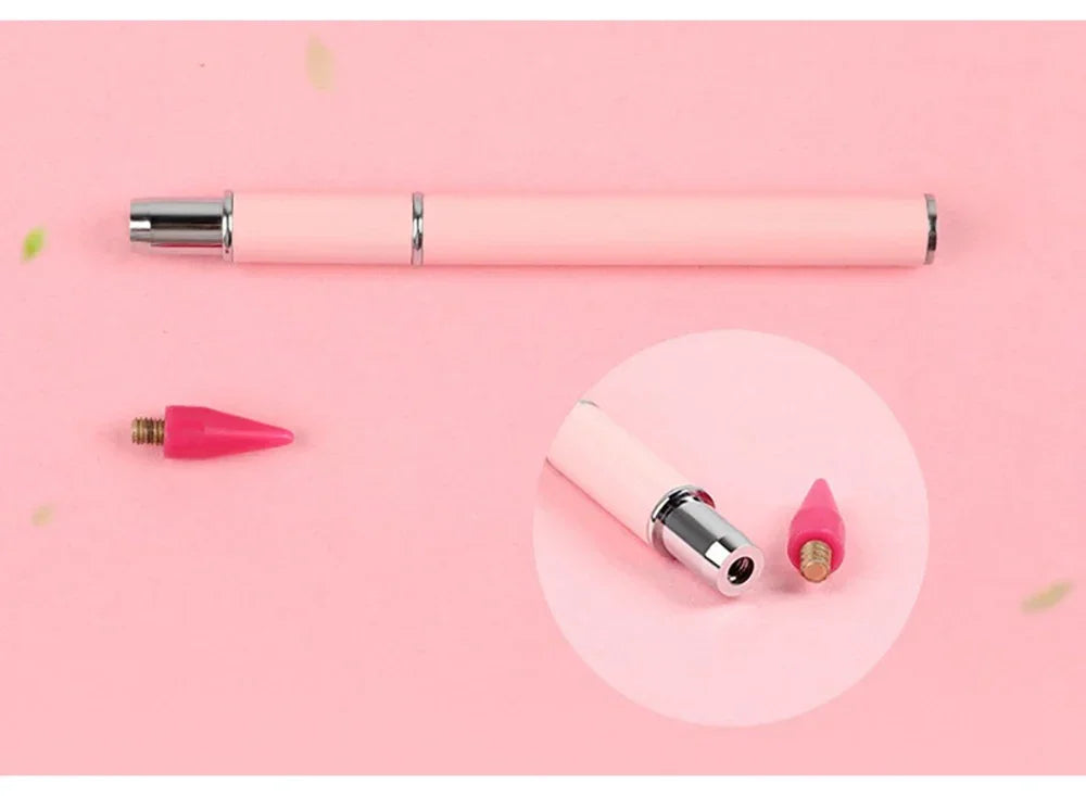 New Diamond Painting Pen Tool – Double-Head Multifunctional Nail Pen, Metal Material, Diamond Painting Accessories