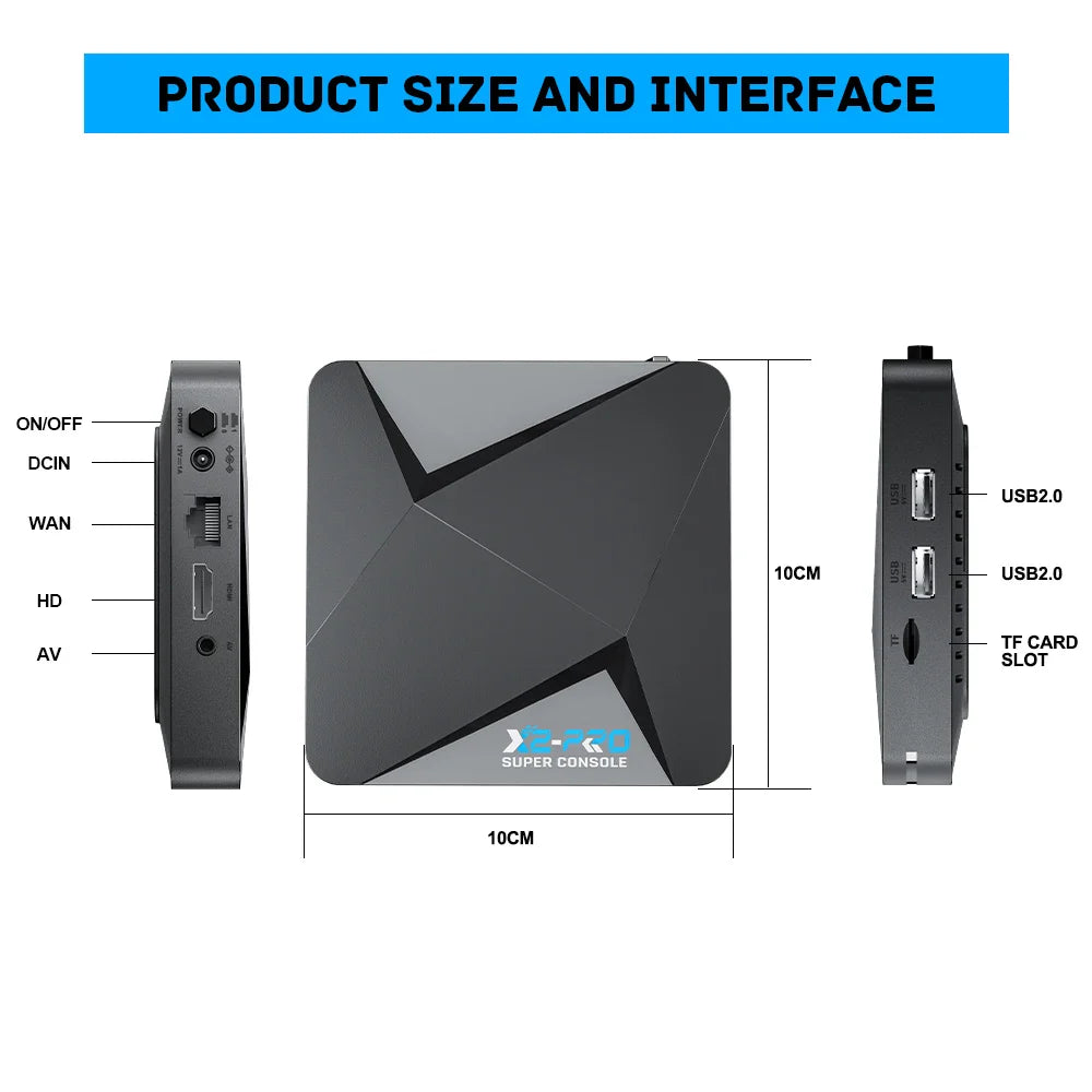 KINHANK Retro Super Console X2 Pro — 90,000 Games for PS1, DC, MAME, SS with Gamepad, Perfect Kid Gift Game Box