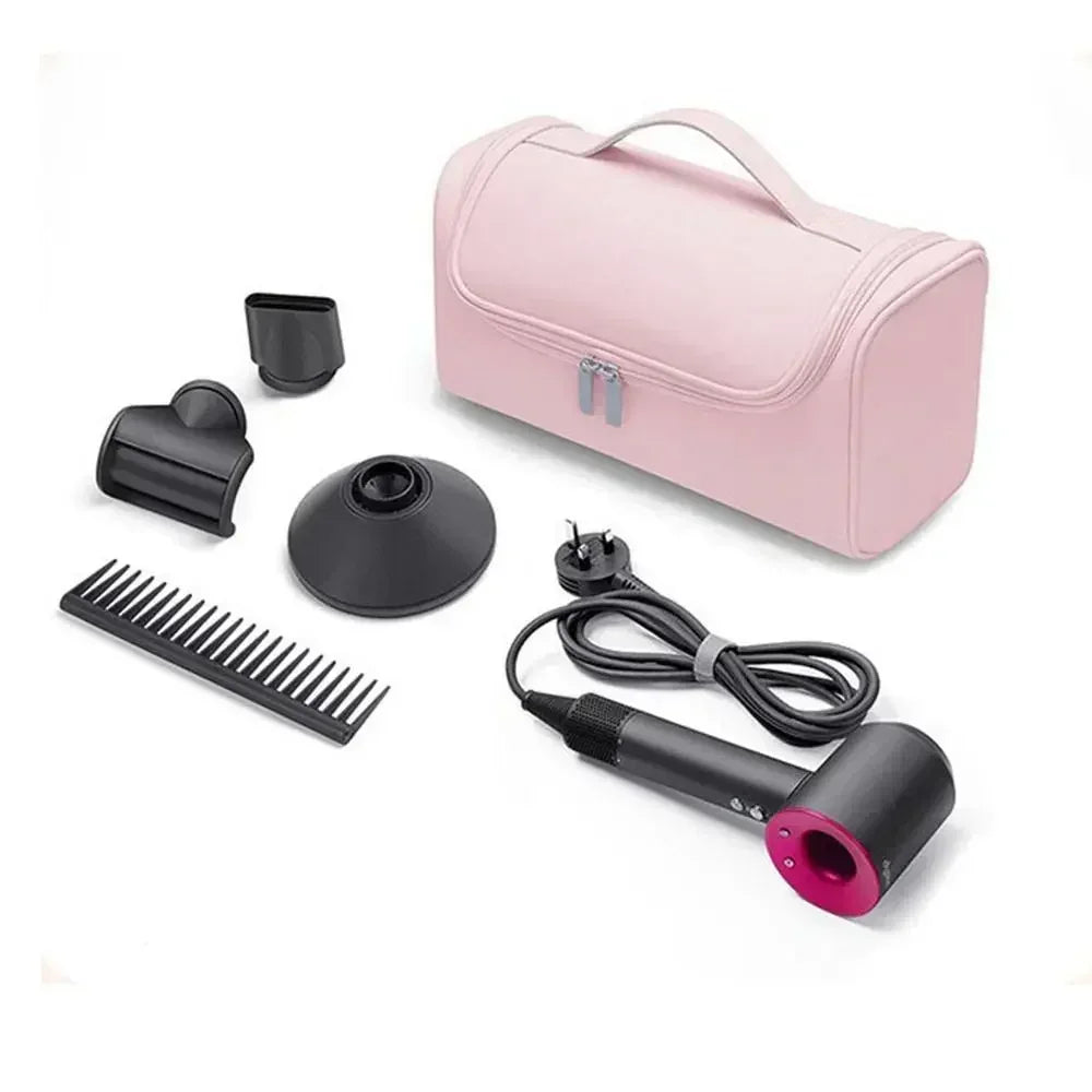 Portable Hair Dryer & Curling Iron Storage Bag – Waterproof, Large Capacity with Hideable Hanging Hook & Non-Slip Pouch