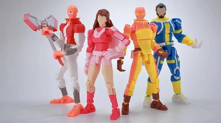 3D Printed Invincible 2.0 Superheroes Action Figures – Multi-Jointed Anime Toy Model Ornaments Gifts