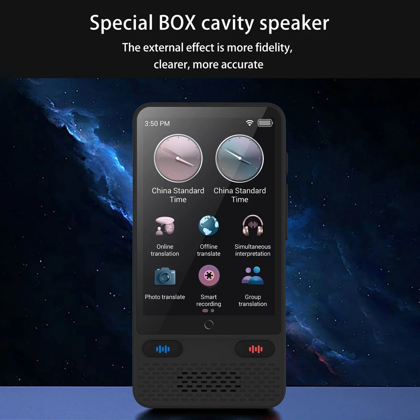 Portable S85 Language Translator Device – 138 Languages, Voice & Video Recording, Offline Translation Support