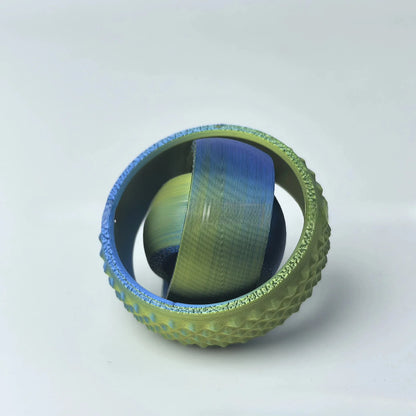 3D Printed Rotating O-Shaped Fidget Ball – Universal Gyroscope Toy for Anxiety Relief & Stress Decompression