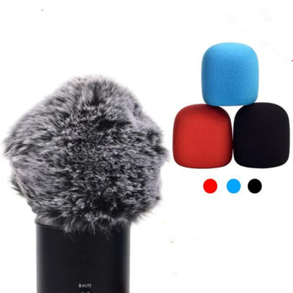 Foam & Furry Microphone Windscreen for Blue Yeti – Pop Filter Wind Muff for Yeti Pro Mic