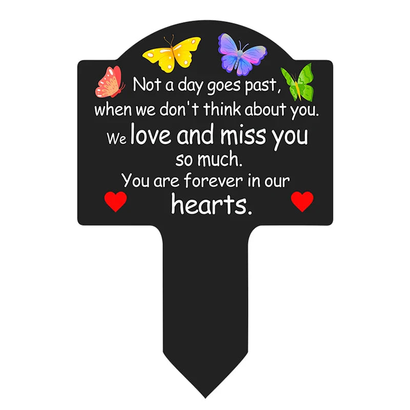 Waterproof Grave Stake – Cemetery Memorial Decoration for Mom, Dad & Loved Ones (Grandpa, Grandma, Brother, Sister, Son, Daughter)