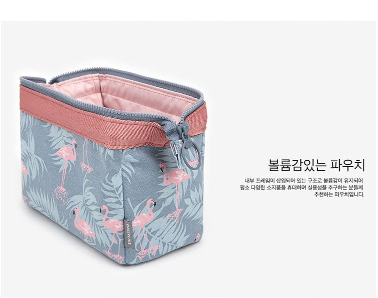 Women’s Flamingo Makeup Bag – Large Travel Toiletry & Cosmetic Organizer Pouch