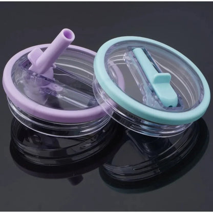Spill-Proof 40oz Cup Lid for Stanley – Eco-Friendly Replacement with Spiral Straw Cover Accessory