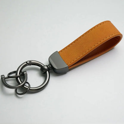 PU Leather Keychain – Car Key Ring Strap for Women & Men, Waist Wallet Holder, Business & Party Gift