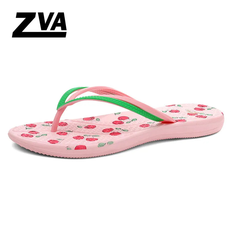 Women’s Pink Waterproof Flip Flops - Thick Sole Non-Slip Bathroom Sandals