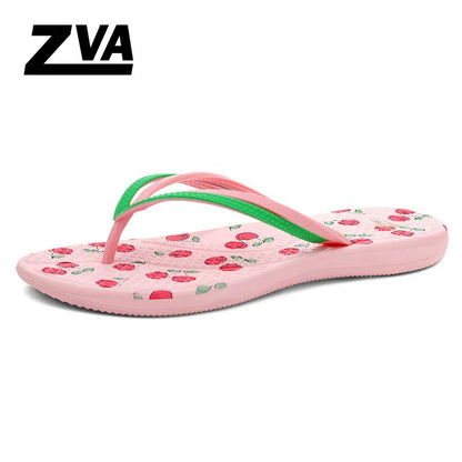 Women’s Pink Waterproof Flip Flops - Thick Sole Non-Slip Bathroom Sandals