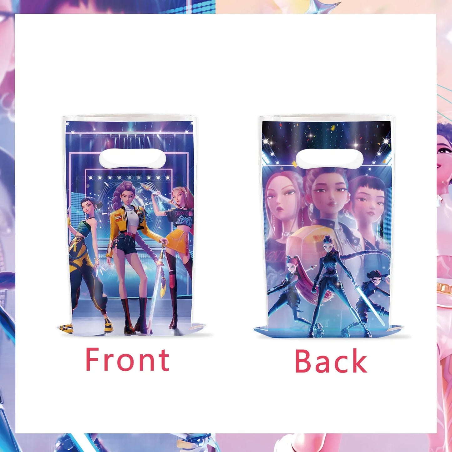 K-Pop Demon Hunters Birthday Party Favors — Keychains, Candy Boxes, Stickers & Masks for Kids