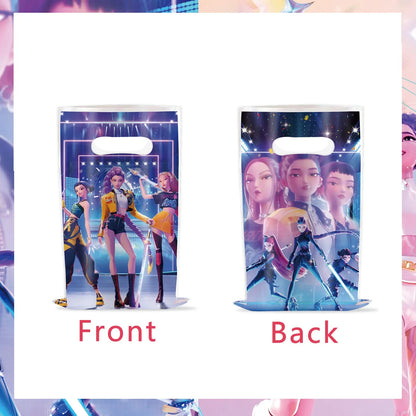 K-Pop Demon Hunters Birthday Party Favors — Keychains, Candy Boxes, Stickers & Masks for Kids