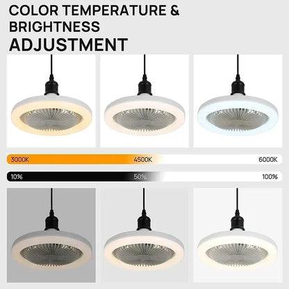 Smart 3-in-1 Ceiling Fan Light E27 Adapter - Remote Control Lighting Base for Bedroom & Living Room, 85-265V