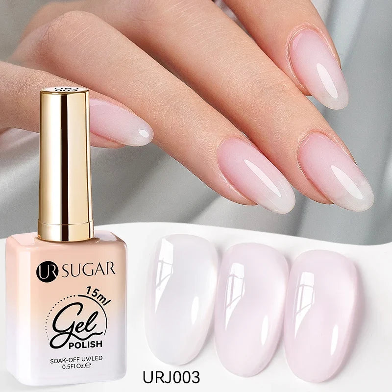 UR SUGAR Champagne Gold Silver Reflective Glitter Gel Nail Polish 15ml - Semi-Permanent Soak Off UV Manicure Art Varnish
