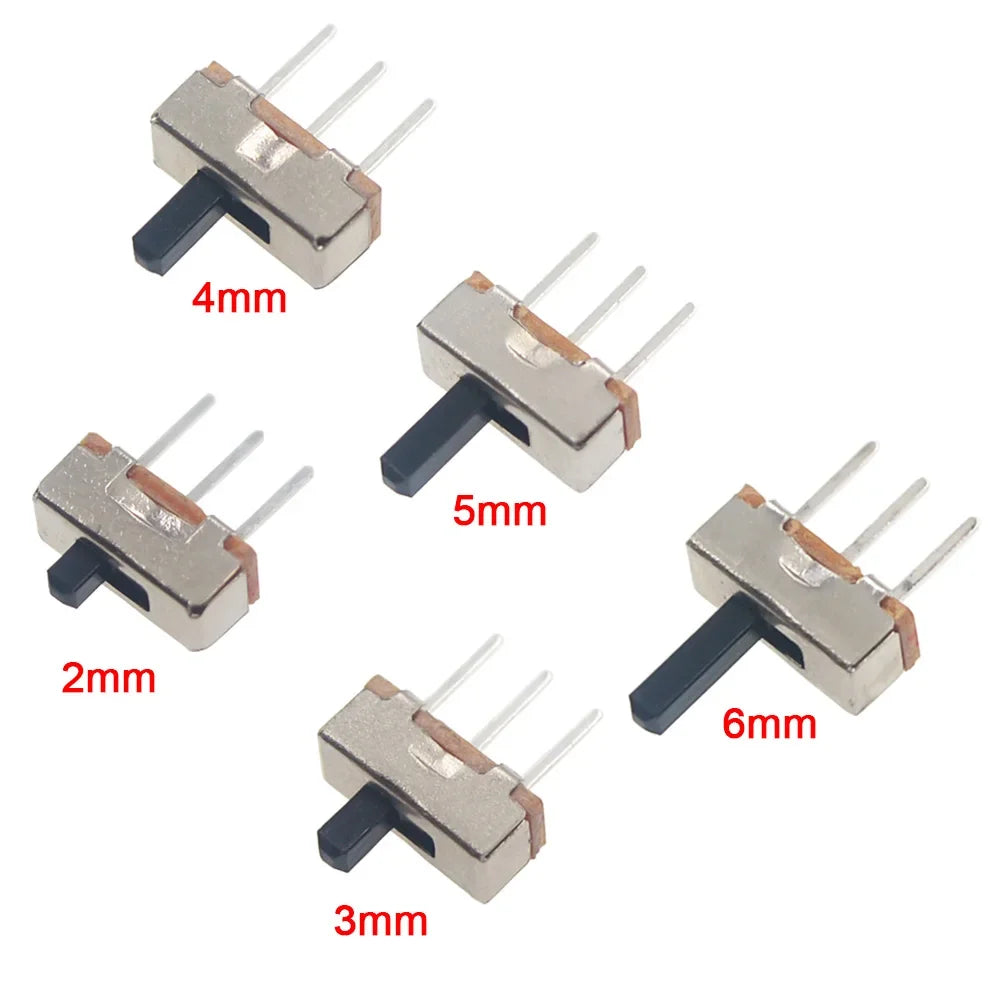 20PCS SS12D00 Mini Slide Switches - 3-Pin 1P2T ON/OFF Toggle Switch 2 Position for Electronics Projects
