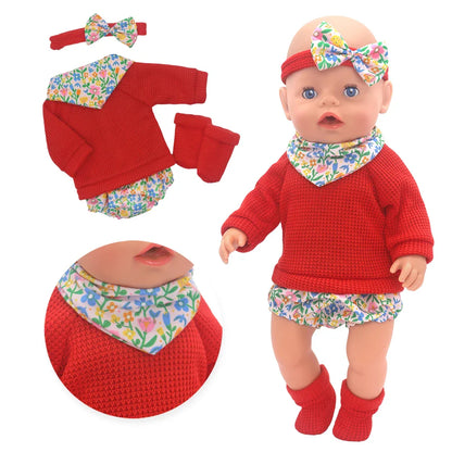 2023 New Doll Outfit Set – Cute Jumpers & Rompers for 17-Inch / 43cm Baby Reborn Dolls