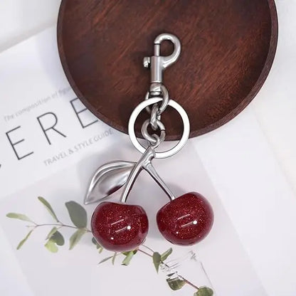 Cute Cherry Keychain Purse Charm – Bag Accessory for Handbags & Gifts for Women