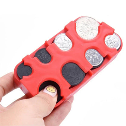 Plastic Mini Euro Coin Dispenser – Car Storage Wallet & Savings Box, Coin Holder Case for Euro Coins