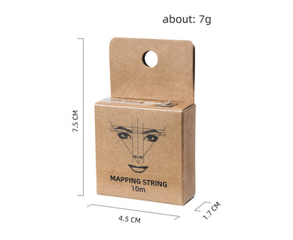 10m Pre-Inked Mapping String for Eyebrows – Microblading & PMU Marker Thread in Box for Tattoo Brow Mapping