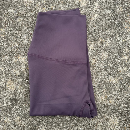 High Waist Women's Yoga Leggings - Solid Color Cropped Gym & Training Pants with Back Pocket
