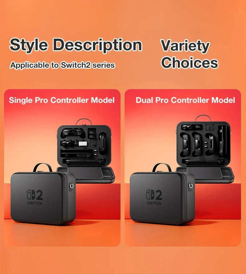 All-in-One 2025 Switch 2 Large Storage Case – Waterproof EVA Hard Carrying Bag for Mario Accessories