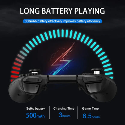 LinYuvo KS42 Meteor Light Wireless Joypad — 8-Color RGB Controller for Switch/Lite/OLED with Programmable Buttons, Turbo & Vibration