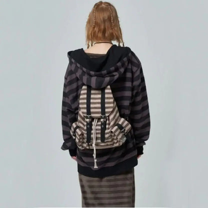 High-Quality Korean Unisex Backpack – Drawstring Design Soft Tote Bookbag with Large Capacity