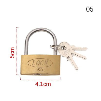 Small Copper Padlock – Mini Luggage, Box, and Case Lock for Home Improvement & Daily Use