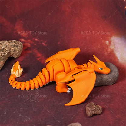 3D Printed Mega Charizard X Figure — Anime Dragon Egg Action Model Toy