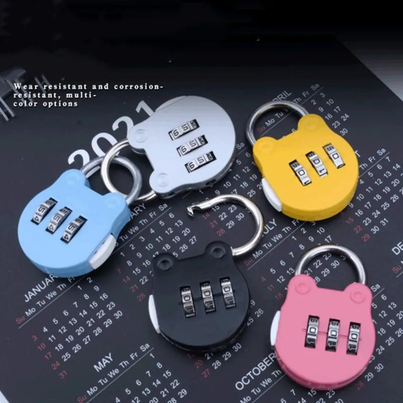 KK&FING 3-Digit Combination Padlock – Luggage, Gym Locker, and Drawer Safe Lock for Travel and Security
