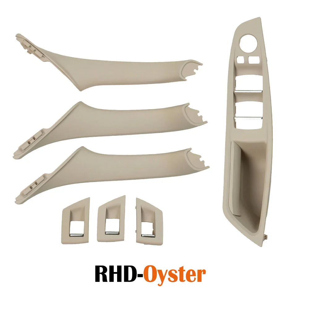 LHD/RHD Car Interior Door Armrest Handle Set | Beige, Black, Brown, Oyster for BMW 5 Series F10 F11 523i-530i