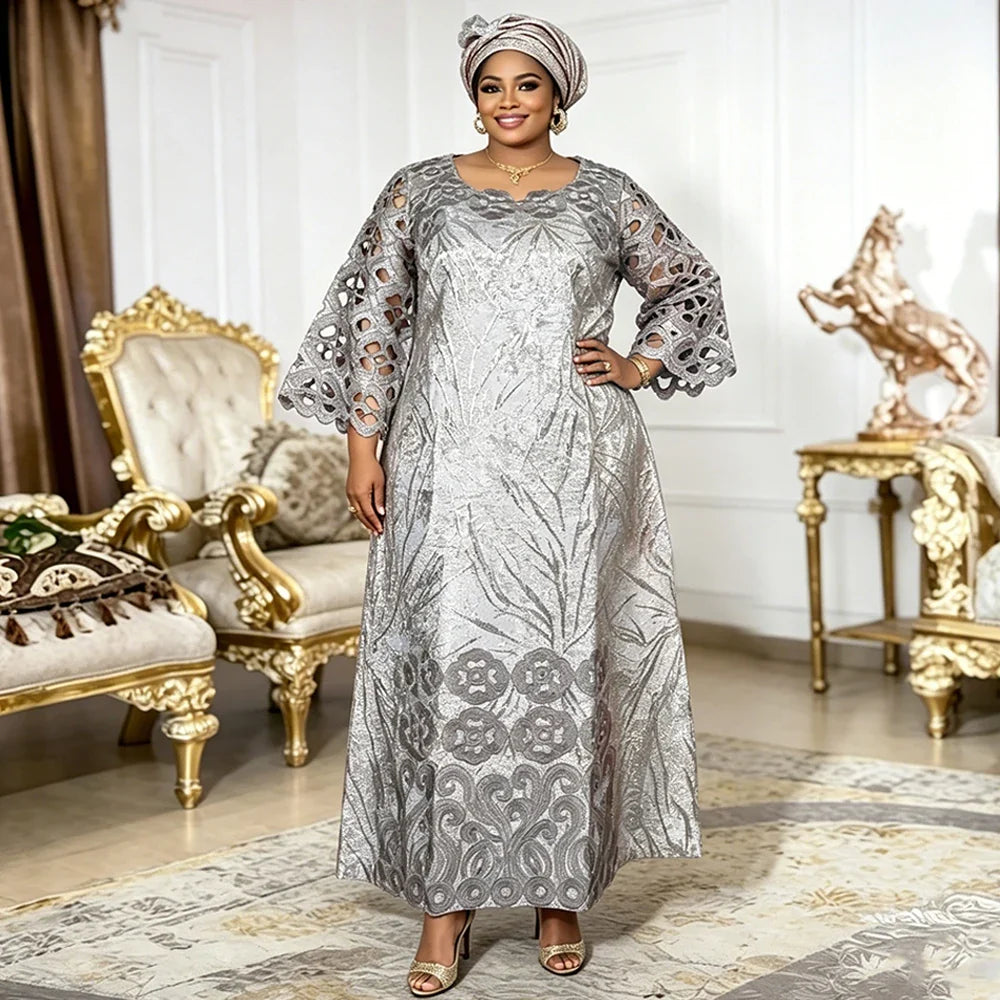 African Women's Traditional Dresses - Dashiki Ankara Bazin Gown Abaya Muslim Kaftan Maxi Long Dress 2026