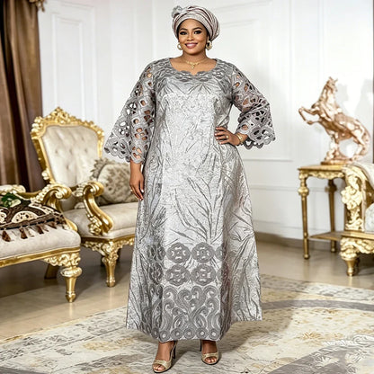 African Women's Traditional Dresses - Dashiki Ankara Bazin Gown Abaya Muslim Kaftan Maxi Long Dress 2026