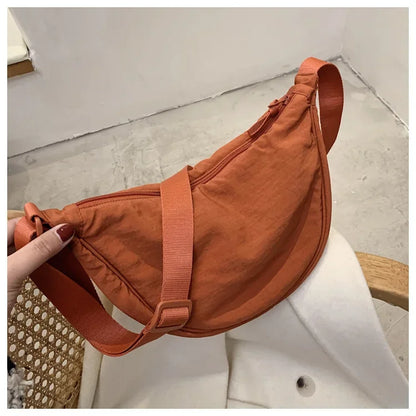 Casual Nylon Hobo Crossbody Bag for Women – Shoulder, Half Moon, Tote Travel Shopper & Purses