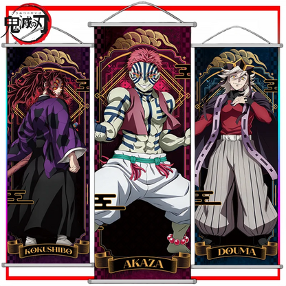 Akaza Wall Scroll - Demon Slayer Anime Poster for Bedroom Decor, Holiday Gift and Fan Collection