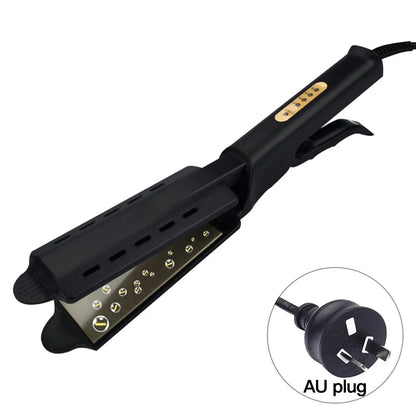 Hair Straightener with Four-gear Temperature, Ceramic Tourmaline Ionic Flat Iron for Women, Wide Panel Design