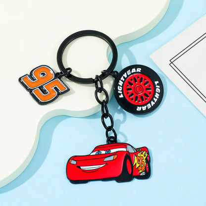 Disney Pixar Lightning McQueen Kawaii Keychain — Cars Cartoon Figure Backpack Pendant Cosplay Gift