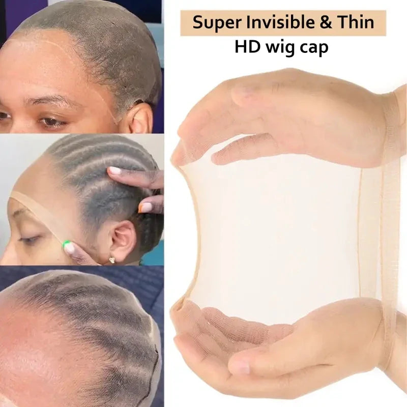 20-100PCS HD Wig Caps for Women – Thin Invisible Stocking Caps for Wigs, Breathable and Stretchable Wig Caps