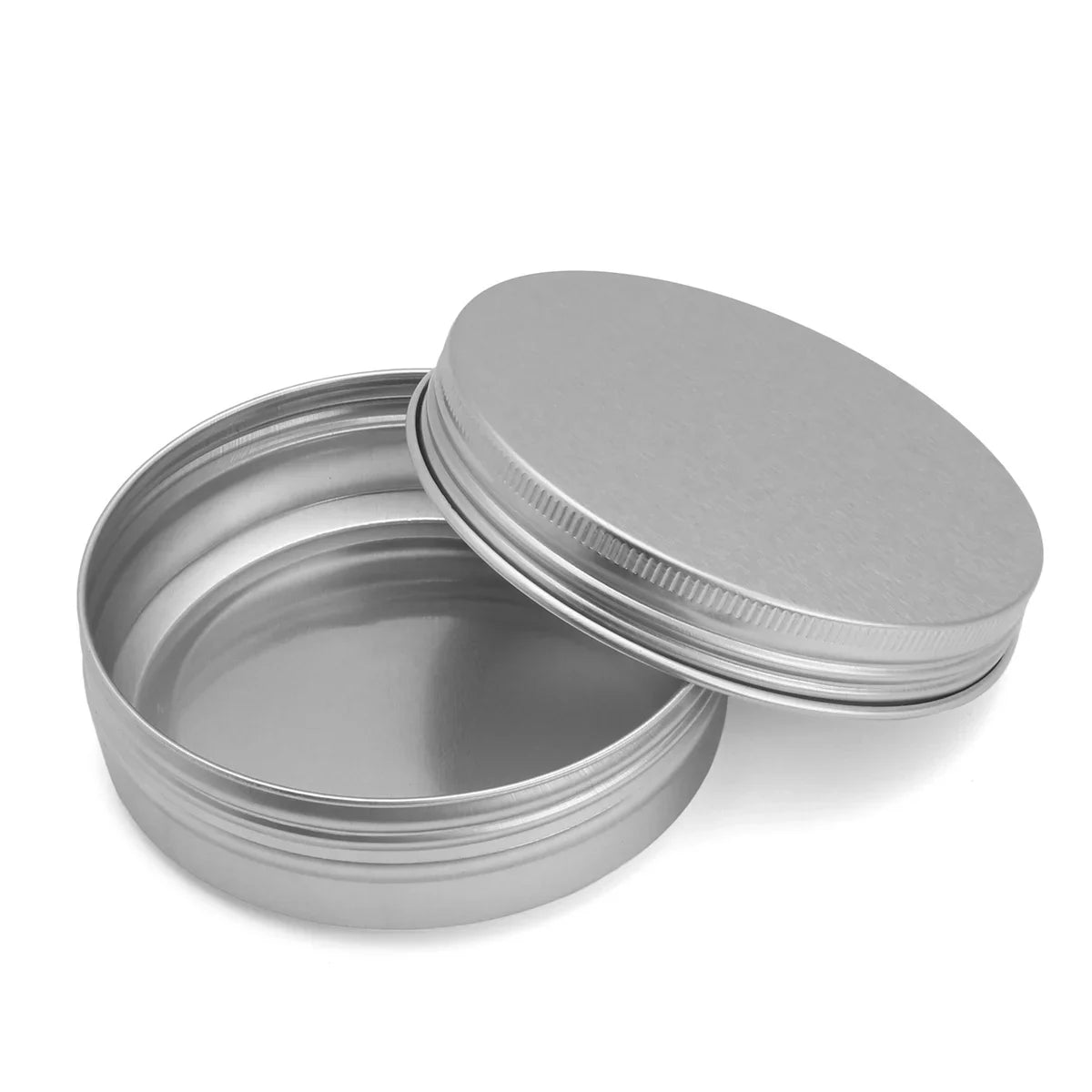 50PCS Aluminum Tin Jars – 5g to 100g Metal Containers for Cosmetic Creams, Lip Balm & Face Care